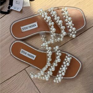 Steve Madden Pearl Embellished Sandals